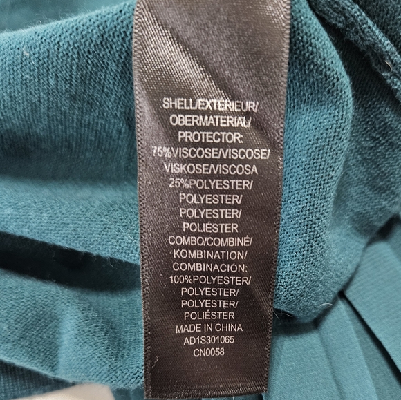 Adrianna Papell Womens Long Sleeve Top Soft Cozy Pleated Sleeve Holiday Green L - Picture 11 of 11